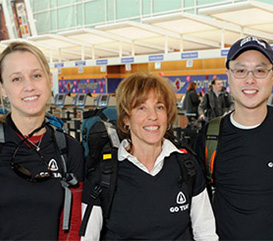 Hopkins Students at Airport
